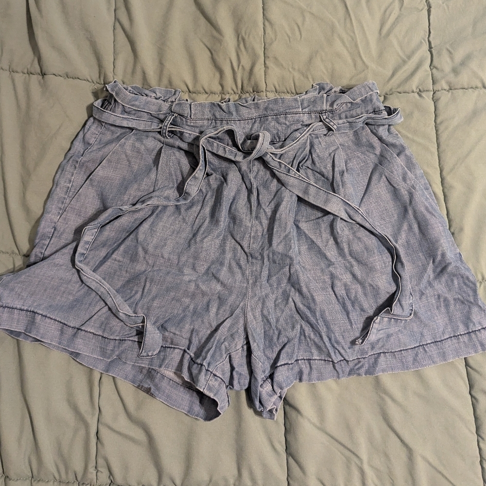 Current Air Brand Paperbag Waist Tie Shorts